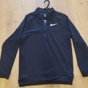 Nike Dry Fit  Size Medium Black Quarter-Zip Sweatshirt